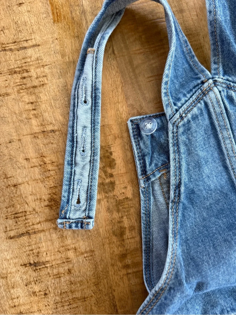 Old Navy Distressed Denim Overalls Girls L (10-12) Blue Adjustable Straps